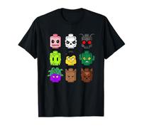 Funny Halloween Building Brick Head Zombie Skeleton Ghost Camiseta