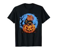 Funny Halloween Capybara Pumpkin Fall Season Camiseta