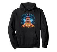 Funny Halloween Capybara Witch Hat Pumpkin Sudadera con Capucha