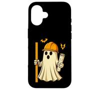 Funny Halloween Civil Engineer Ghost Architect Carcasa para iPhone 16