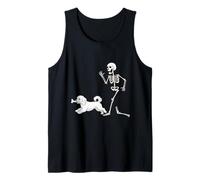 Funny Halloween Coton de Tulear and Skeleton Camiseta sin Mangas