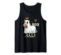 Funny Halloween Cow Ghost Boo Spooky Farmer Camiseta sin Mangas