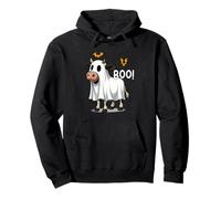 Funny Halloween Cow Ghost Boo Spooky Farmer Sudadera con Capucha