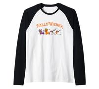 Funny Halloween, Cute Dachshund Dog Costume HalloWiener Camiseta Manga Raglan