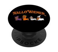 Funny Halloween, Cute Dachshund Dog Costume HalloWiener PopSockets PopGrip Adhesivo