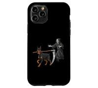 Funny Halloween Doberman Dog and The Reaper Carcasa para iPhone 11 Pro