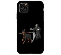 Funny Halloween Doberman Dog and The Reaper Carcasa para iPhone 11 Pro MAX