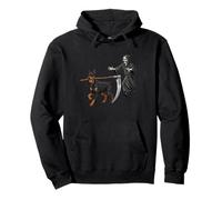 Funny Halloween Doberman Dog and The Reaper Sudadera con Capucha