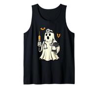 Funny Halloween Doctor Ghost Halloween Hospital Crew Medical Camiseta sin Mangas