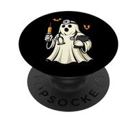 Funny Halloween Doctor Ghost Halloween Hospital Crew Medical PopSockets PopGrip Adhesivo