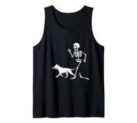 Funny Halloween Dogo Argentino and Skeleton Camiseta sin Mangas