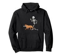 Funny Halloween Dogue de Bordeaux and Skeleton Sudadera con Capucha