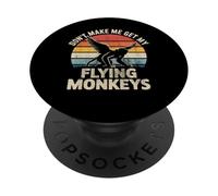 Funny Halloween Don't Make Me Get My Flying Monkeys Costume PopSockets PopGrip Adhesivo