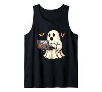 Funny Halloween Ghost Developer Designer Web Programmer Code Camiseta sin Mangas