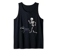 Funny Halloween Giant Schnauzer and Skeleton Camiseta sin Mangas
