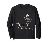 Funny Halloween Great Swiss Mountain Dog and Skeleton Manga Larga
