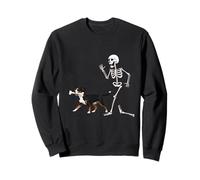 Funny Halloween Great Swiss Mountain Dog and Skeleton Sudadera