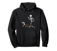 Funny Halloween Great Swiss Mountain Dog and Skeleton Sudadera con Capucha