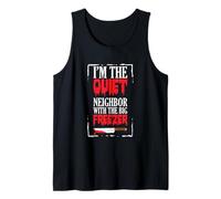 Funny Halloween I'm The Quiet Neighbor With The Big Freezer Camiseta sin Mangas