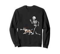 Funny Halloween Lagotto Romagnolo and Skeleton Sudadera