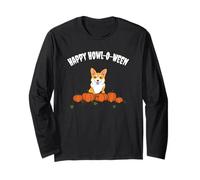 Funny Halloween Pembroke Welsh Corgi Dog Lover Manga Larga