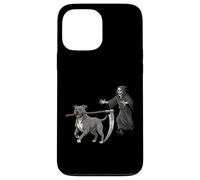 Funny Halloween Pitbull Dog and The Reaper Carcasa para iPhone 13 Pro MAX