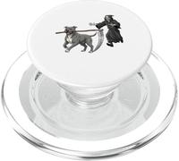 Funny Halloween Pitbull Dog and The Reaper PopSockets PopGrip para MagSafe