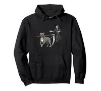 Funny Halloween Pitbull Dog and The Reaper Sudadera con Capucha