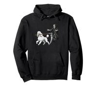 Funny Halloween Poodle Dog and The Reaper Sudadera con Capucha