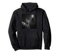 Funny Halloween Scared Cat Selfie Hombre Lobo Alfa Lobo Sudadera con Capucha