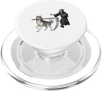 Funny Halloween Siberian Husky Dog and The Reaper PopSockets PopGrip para MagSafe