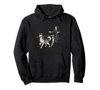 Funny Halloween Siberian Husky Dog and The Reaper Sudadera con Capucha