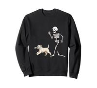 Funny Halloween Soft Coated Wheaten Terrier and Skeleton Sudadera