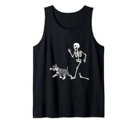 Funny Halloween Standard Schnauzer and Skeleton Camiseta sin Mangas