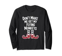 Funny Halloween Witch Don't Make Me Get My Flying Monkeys Manga Larga