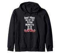 Funny Halloween Witch Don't Make Me Get My Flying Monkeys Sudadera con Capucha