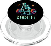 Funny Halloween Workout Deadlift Skeleton Gym Fitness Coach PopSockets PopGrip para MagSafe