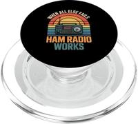 Funny Ham Radio Funciona Cuando Todo lo demás Falla sarcástico PopSockets PopGrip para MagSafe