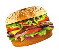 Funny Hamburger Costume - Creative Fast Food Outfit, Soft Wearable Performance Clothing, Lightweight Stage Apparel Prop, Unique Visual Costume Design | Festival Carnival Performance Role Play