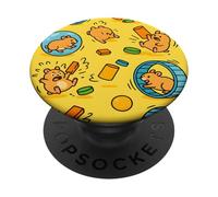 Funny Hamster Cartoon Chaos Animal Meltdown Meme Art PopSockets PopGrip Adhesivo