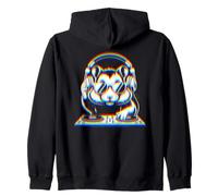 Funny Hamster DJ with Headphones and Turntable Sudadera con Capucha