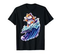 Funny Hamster está surfeando una Ola del océano 1 - Fan Fun Camiseta
