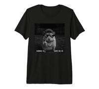 Funny Hamster Flipping Off Middle Finger On Security Camera Camiseta Premium