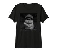 Funny Hamster Flipping Off Middle Finger On Security Camera Camiseta Premium