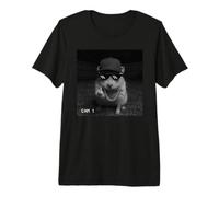 Funny Hamster Flipping Off Middle Finger On Security Camera Camiseta Premium