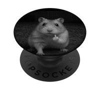Funny Hamster Flipping Off Middle Finger On Security Camera PopSockets PopGrip Adhesivo