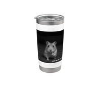 Funny Hamster Flipping Off Middle Finger On Security Camera Vaso térmico de acero inoxidable de doble pared