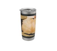 Funny Hamster Meme Agent Cita Motivacional Todo Está Bien Vaso térmico de acero inoxidable de doble pared