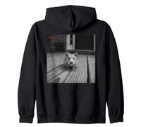 Funny Hamster Sticks out Tongue On Security Camera Sudadera con Capucha