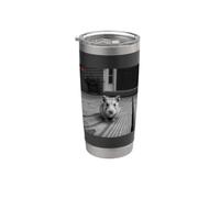 Funny Hamster Sticks Out Tongue On Security Camera Vaso térmico de acero inoxidable de doble pared
